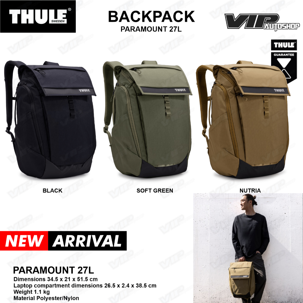Jual THULE Backpack PARAMOUNT 27L Paramount Tas Ransel Laptop Original ...