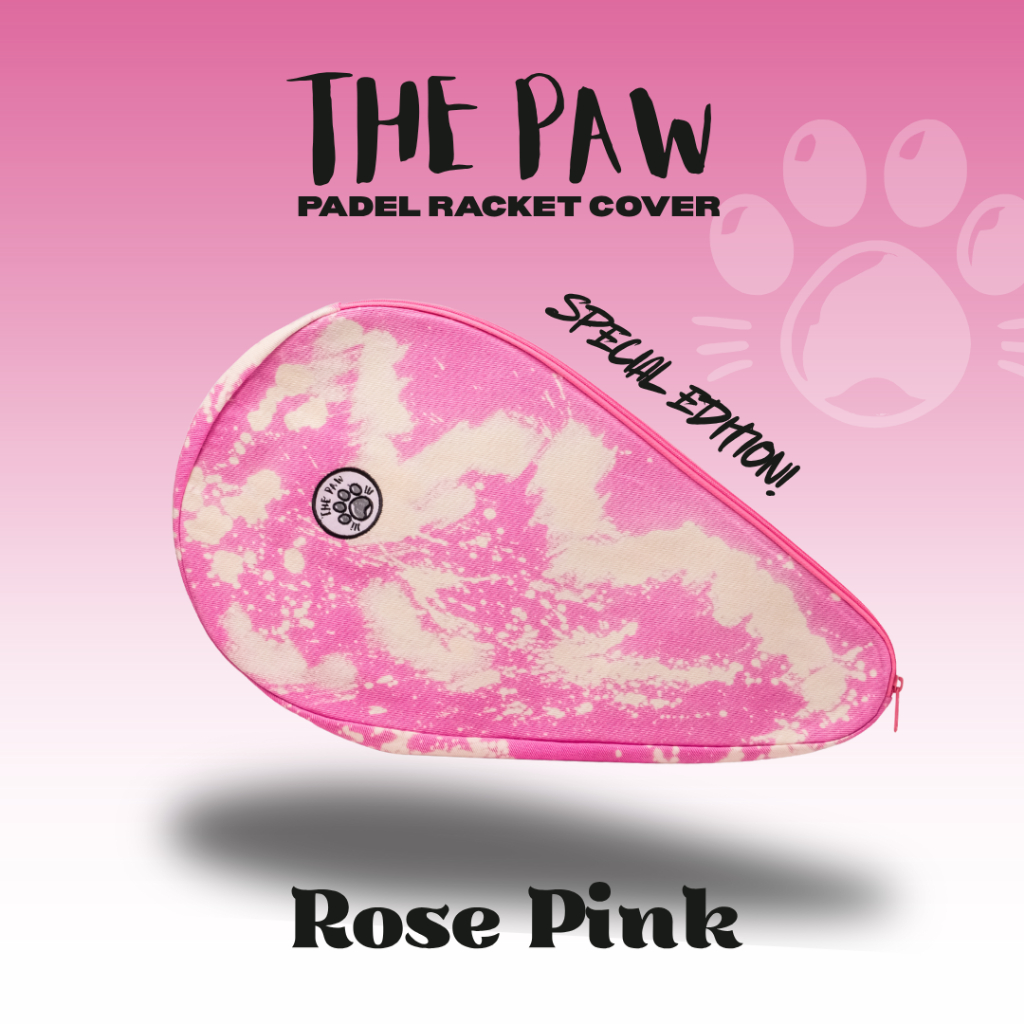 Jual The Paw Rose Pink Denim Padel Racket Cover with Thermal Lining ...