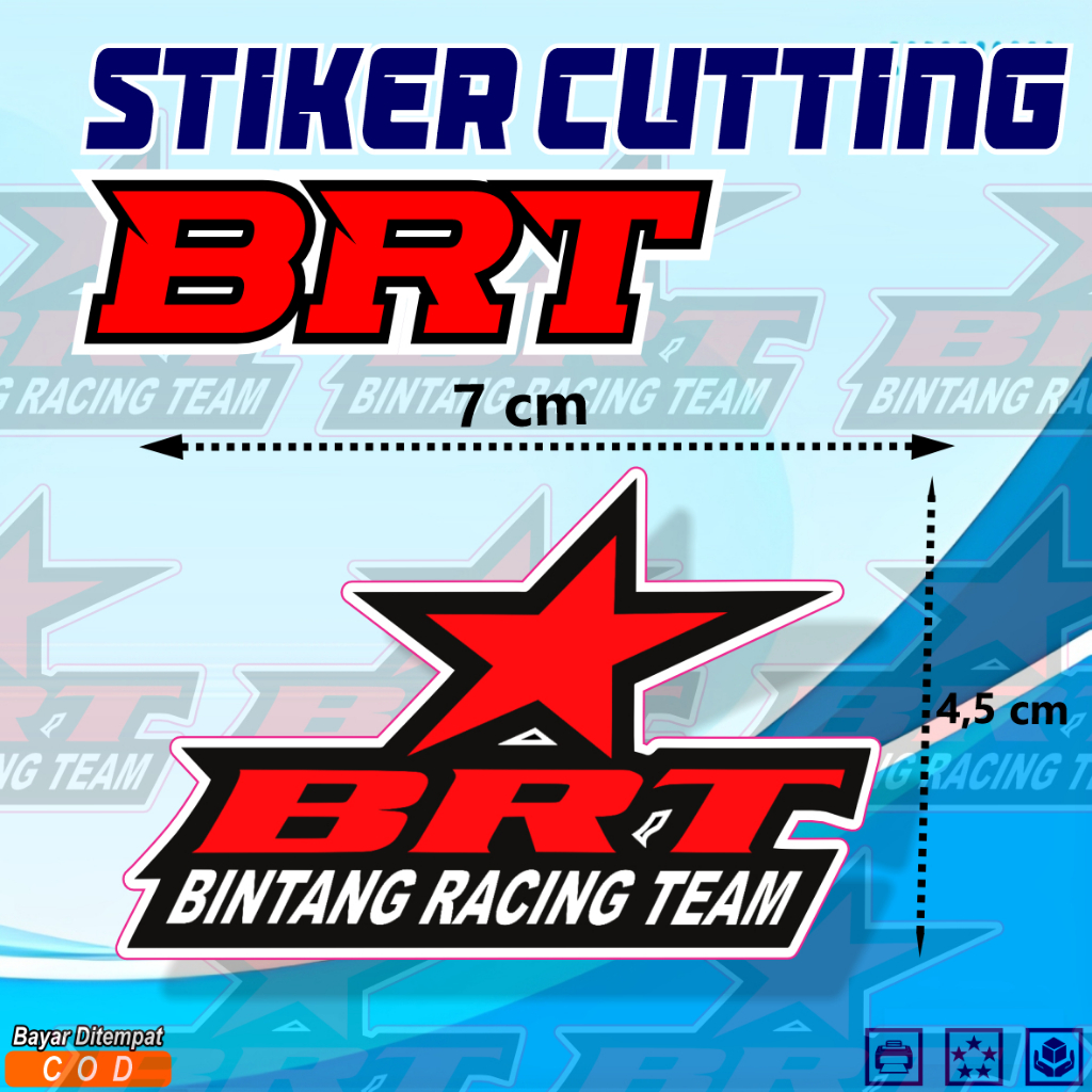 Jual STIKER BRT RACING,CUTTING STIKER BRT RACING UV | Shopee Indonesia