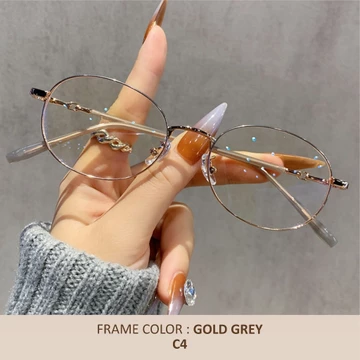 Eggry Eyewear Kacamata Anti Radiasi Minus Lensa Anti Blueray Photocromic Model Oval Fashion