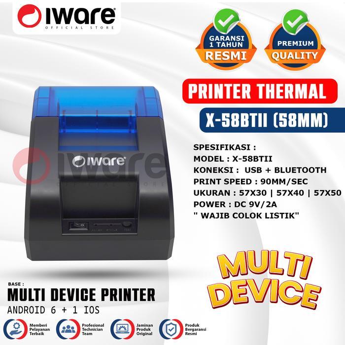 Jual Iware Printer Thermal PPOB RPP02N Struk Kasir X-Series X-58BTII ...