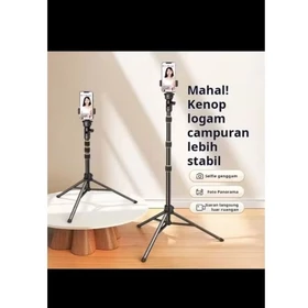 Tripod Handphone 2 1M Full Besi Pluss Mini Ball Head Holder Tripod Hp Kamera Live Streaming