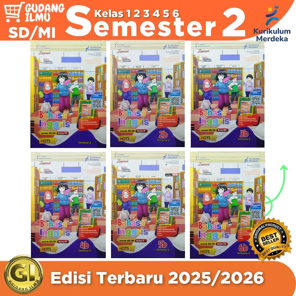 Jual Lks Bahasa Inggris SD/MI Kelas 1 2 3 4 5 6 semester 2 kurikulum ...