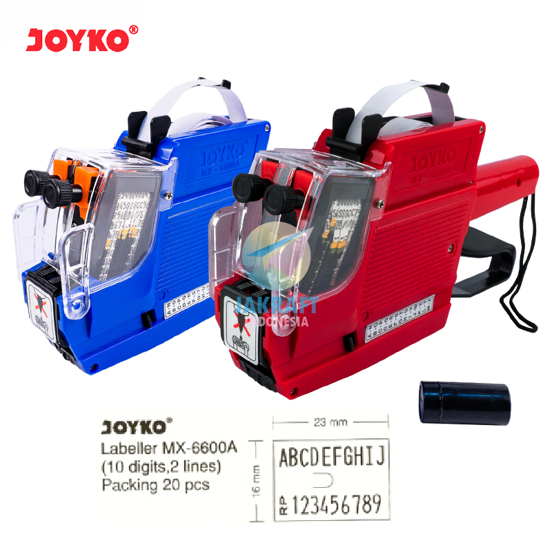 Jual (1 Unit) Alat Cetak Label Harga JOYKO MX-6600A 2 Baris 10 Digits ...