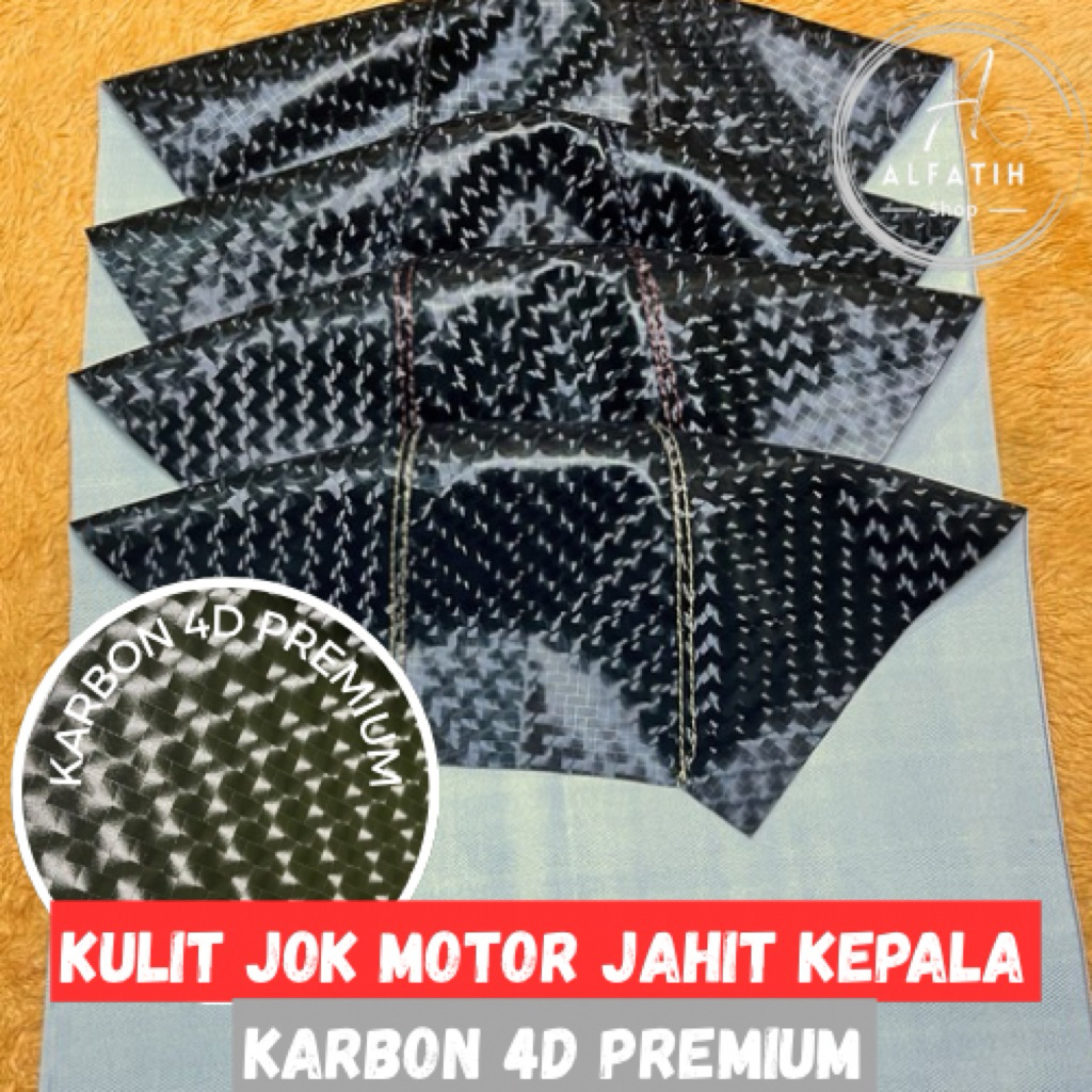 Jual Kulit Jok Cover Jok Motor Jahit Kepala Motif Karbon 4D Premium SB ...