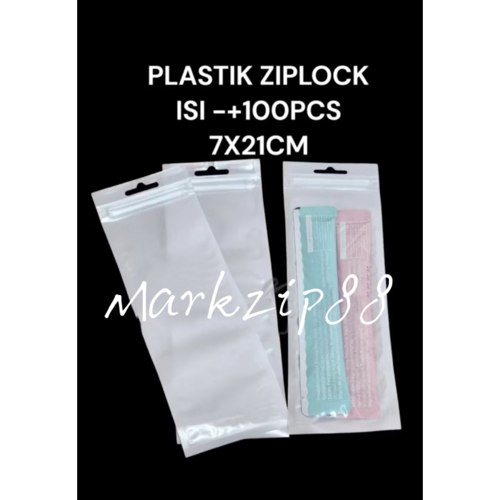 Jual Plastik Ziplock Ukuran7x21 CM / Plastik Klip Acc Plastik Putih isi ...