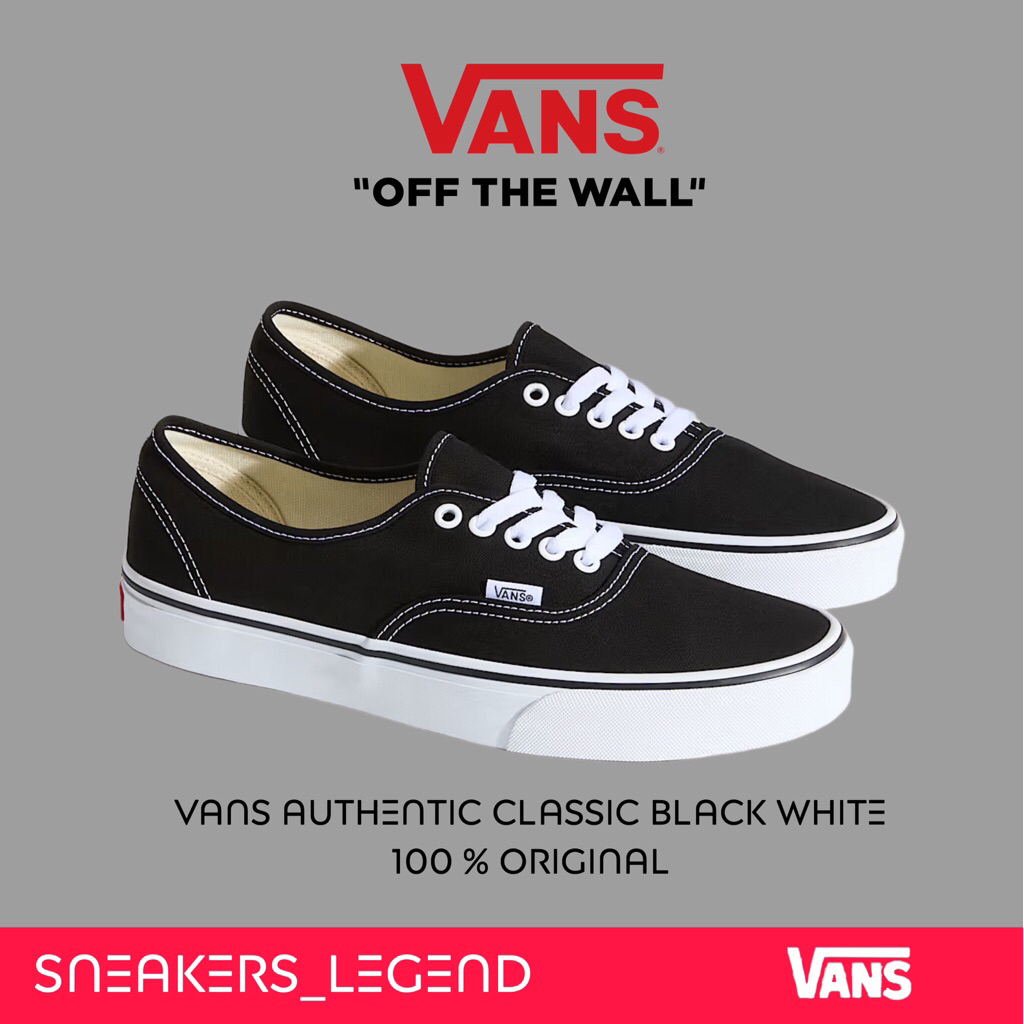 Jual Vans Authentic Black Whife Original 100% Bnib Free Paperbag ...