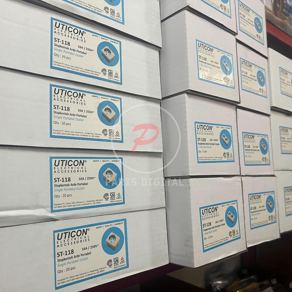 Jual (Grossir) STOP KONTAK UTICON ORI ST118, ST128, ST138, ST148, ST158 ...