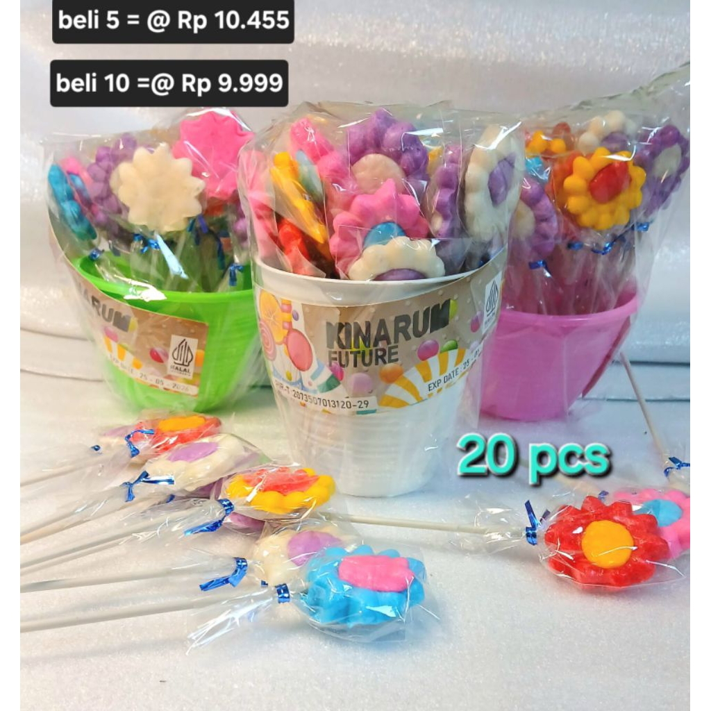 Jual permen BUNGA MATAHARI FREE POT isi 20 pcs | Shopee Indonesia