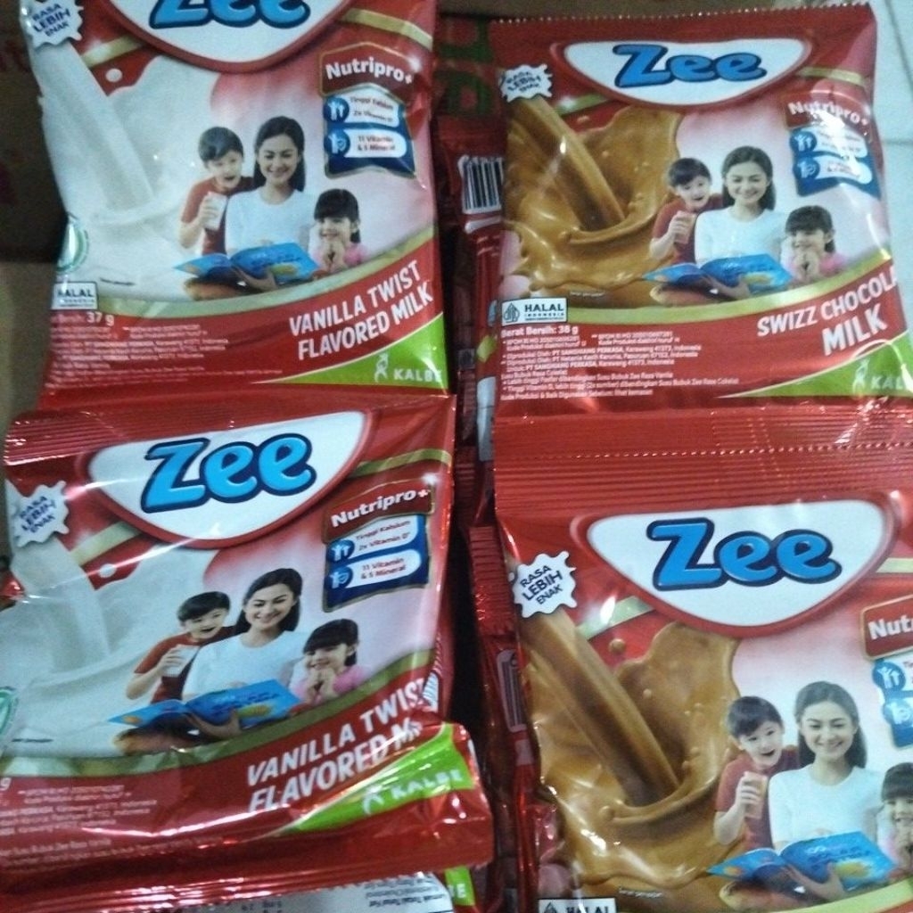 Jual susu Zee renceng isi 10 sachet coklat dan vanila | Shopee Indonesia