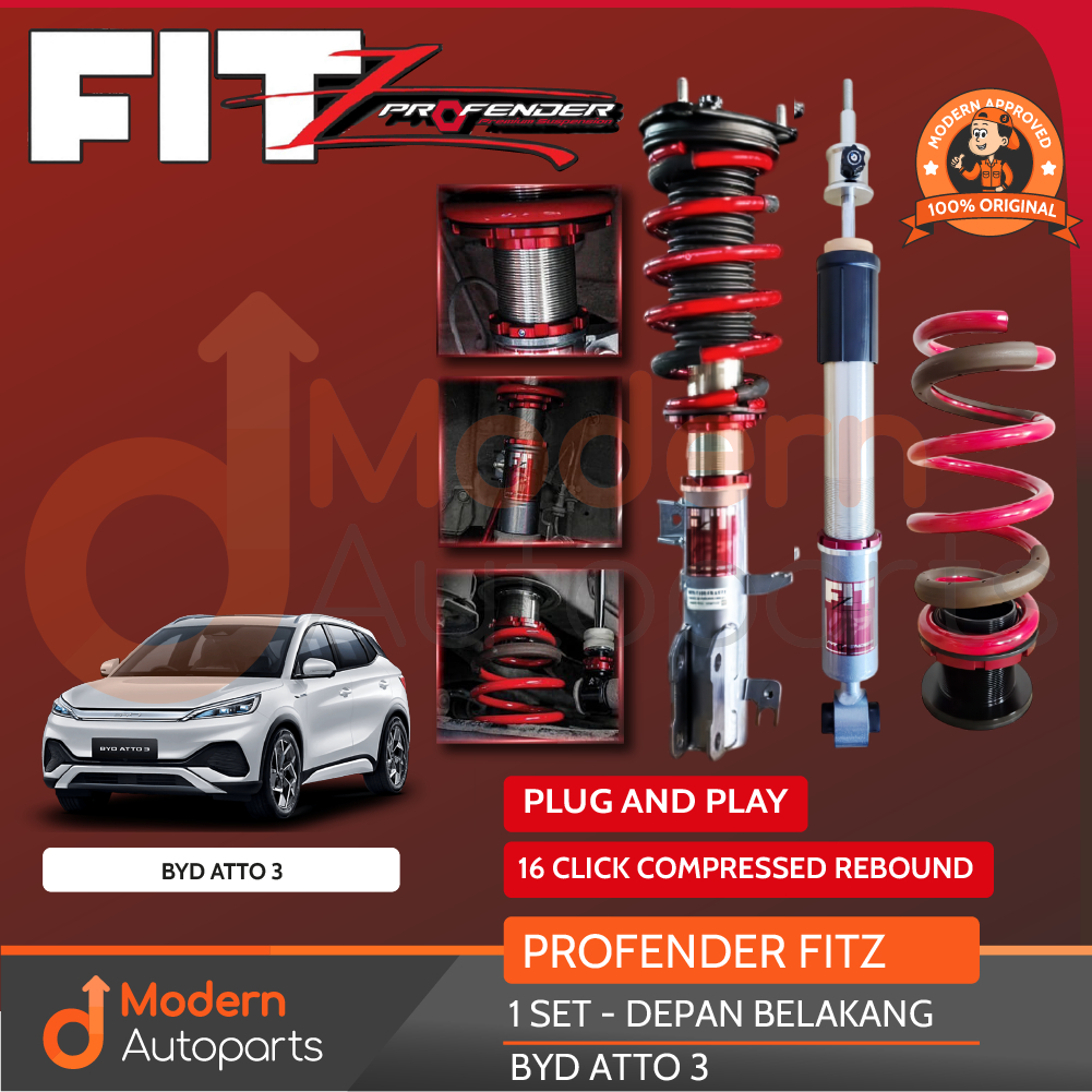 Jual PROFENDER FITZ Coilover Monotube BYD ATTO 3 | 1 SET DEPAN BELAKANG ...