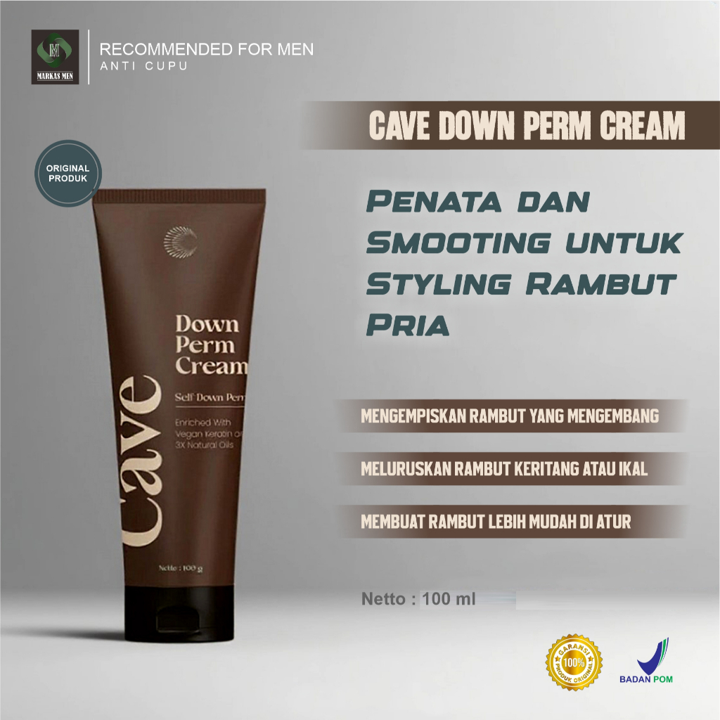 Jual Cave Down Perm Cream 100 gr - Gel Down Penata dan Styling Rambut ...