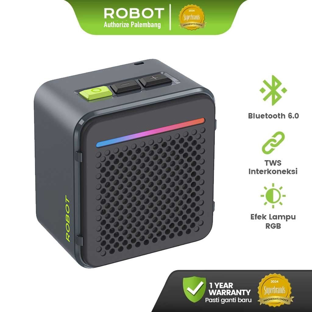Jual Robot RB40 Speaker Bluetooth 6.0 Mini Speaker RGB Light TWS ...