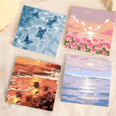 Jual Paint By Number 20x20cm Lukisan Kanvas DIY Digital Painting Kit ...