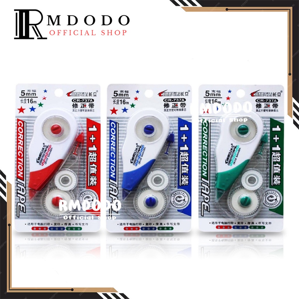 Jual Rmdodo - Correction Tape 16M + Refill / Tip Ex Roll / Tip Ex ...
