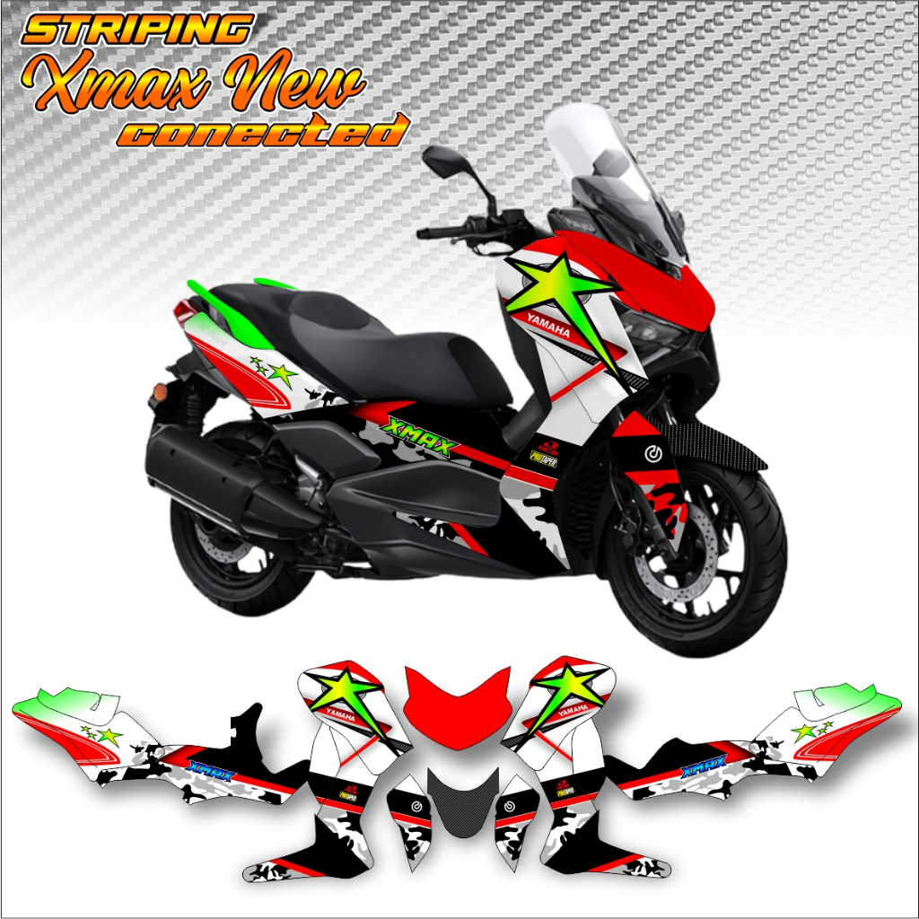 Jual Decal XMAX Connected Full Body Stiker XMAX 250 Variasi Decal XMAX ...