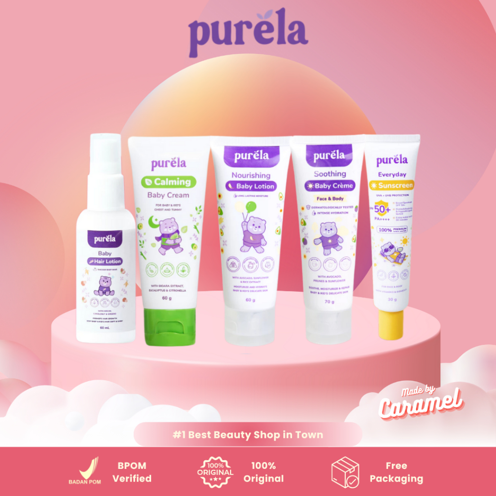 Jual PURELA All Variant Hair Lotion Soothing Baby Cream Baby Lotion ...