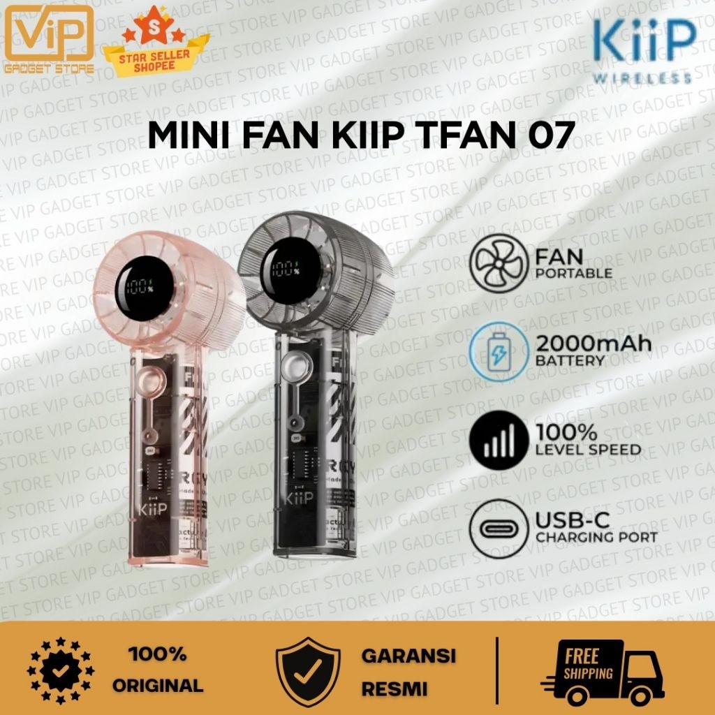 Jual MINIFAN KIIP TFAN 07 HANDHELD FAN PORTABLE | Shopee Indonesia