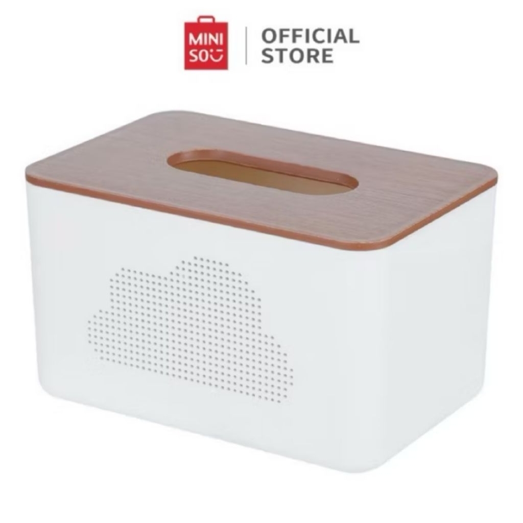 Jual Official BALI MINISO Kotak Tisu Imitation Wood Pattern Tissue Box ...