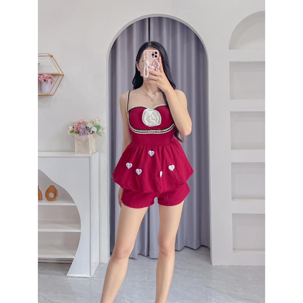Jual INSUN - LUVINA SET | Romantic Love Embroidery Set (Top & Pants ...