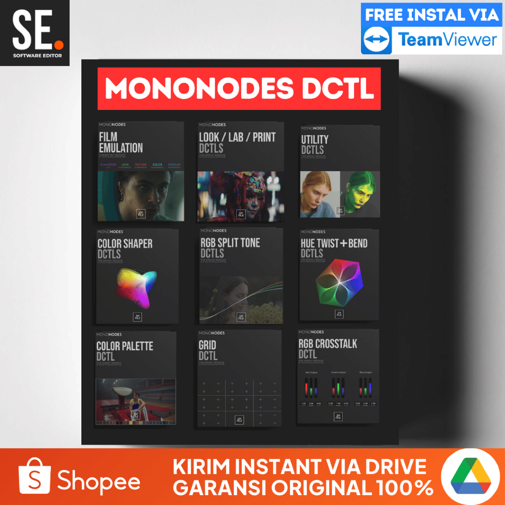 Jual Mononodes DCTL Complete Bundle Pack Lut Powergrade | Shopee Indonesia