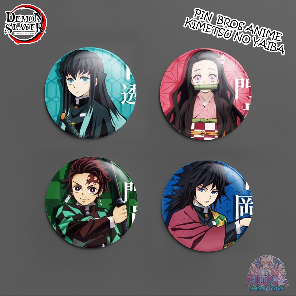 Jual Pin Button bros Anime Series Demon Slayer Kimetsu No Yaiba Giyu ...