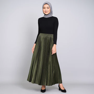Rok Plisket Bludru Premium Velvet Skirt Rok Plisket Bludru Panjang