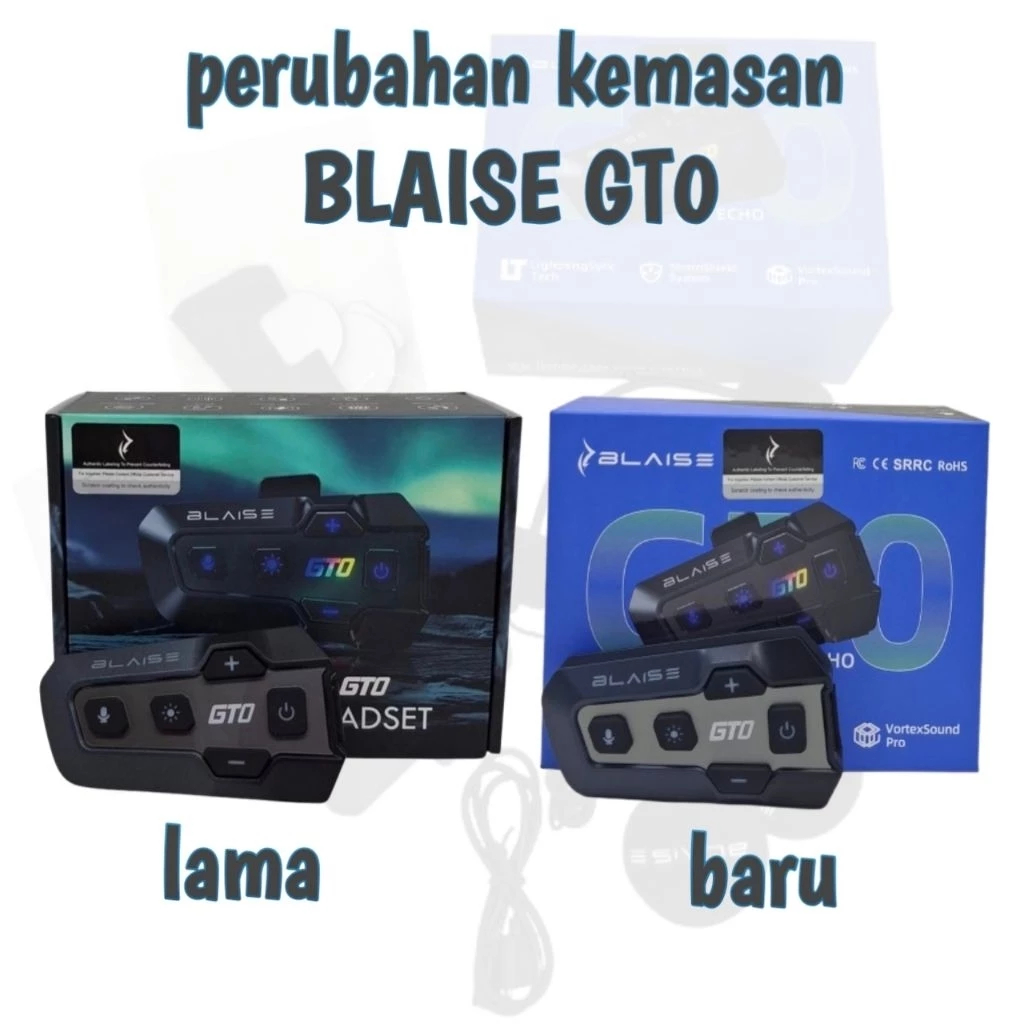 Jual BLAISE GT0 Bluetooth HEADSET helmet 5.3 NO intercom waterproof ...
