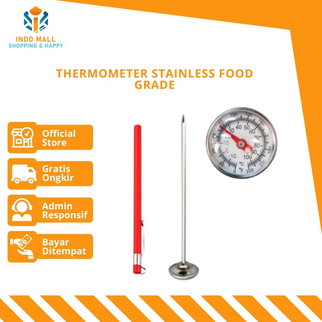 Jual Termometer kopi Thermometer Susu Stainless Food Grade Termometer ...