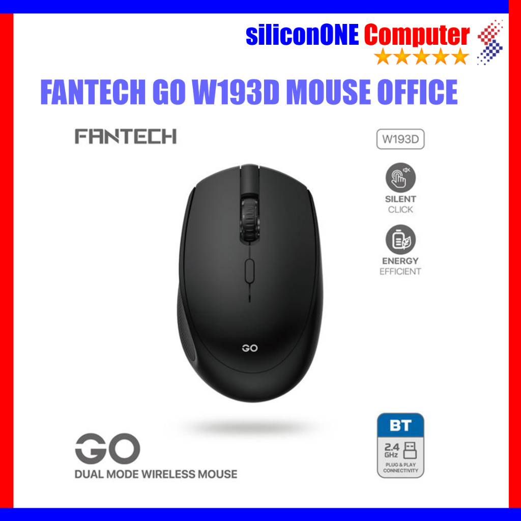 Jual Fantech GO W193D Wireless 2.4ghz + Bluetooth 5 Mouse Office Silent ...