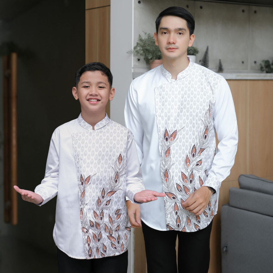 Kemeja Koko Batik Lengan Panjang Couple Ayah Dan Anak Kemko Bahan Toyobo Brand Dalah CHF