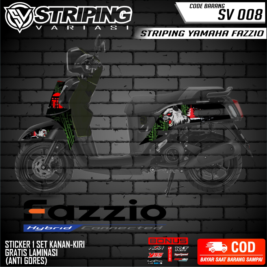 Jual STRIPING STICKER YAMAHA FAZZIO / STICKER VARIASI MOTOR FAZZIO ...