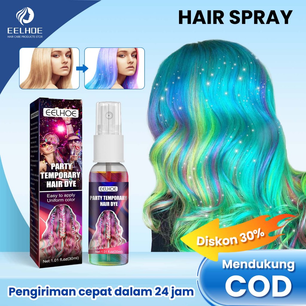 Jual EELHOE Cat Rambut Semprot Sementara Cat Semprot Rambut Non ...