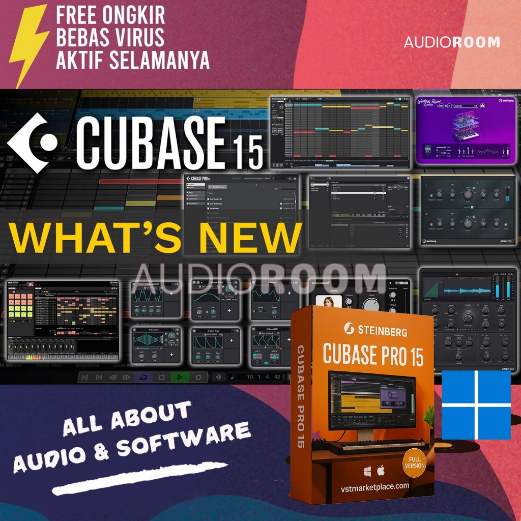 Steinberg Cubase 15 Pro Full Version WIN/MAC ( Lifetime ) 14, 13, 10.5, 12, 5