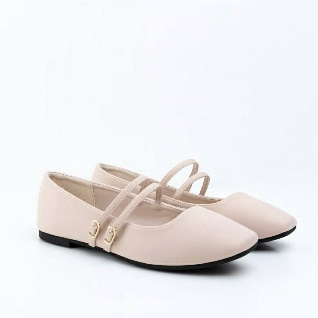 Mauroco Flat Shoes Wanita Tali Ganda Gesper foto 2