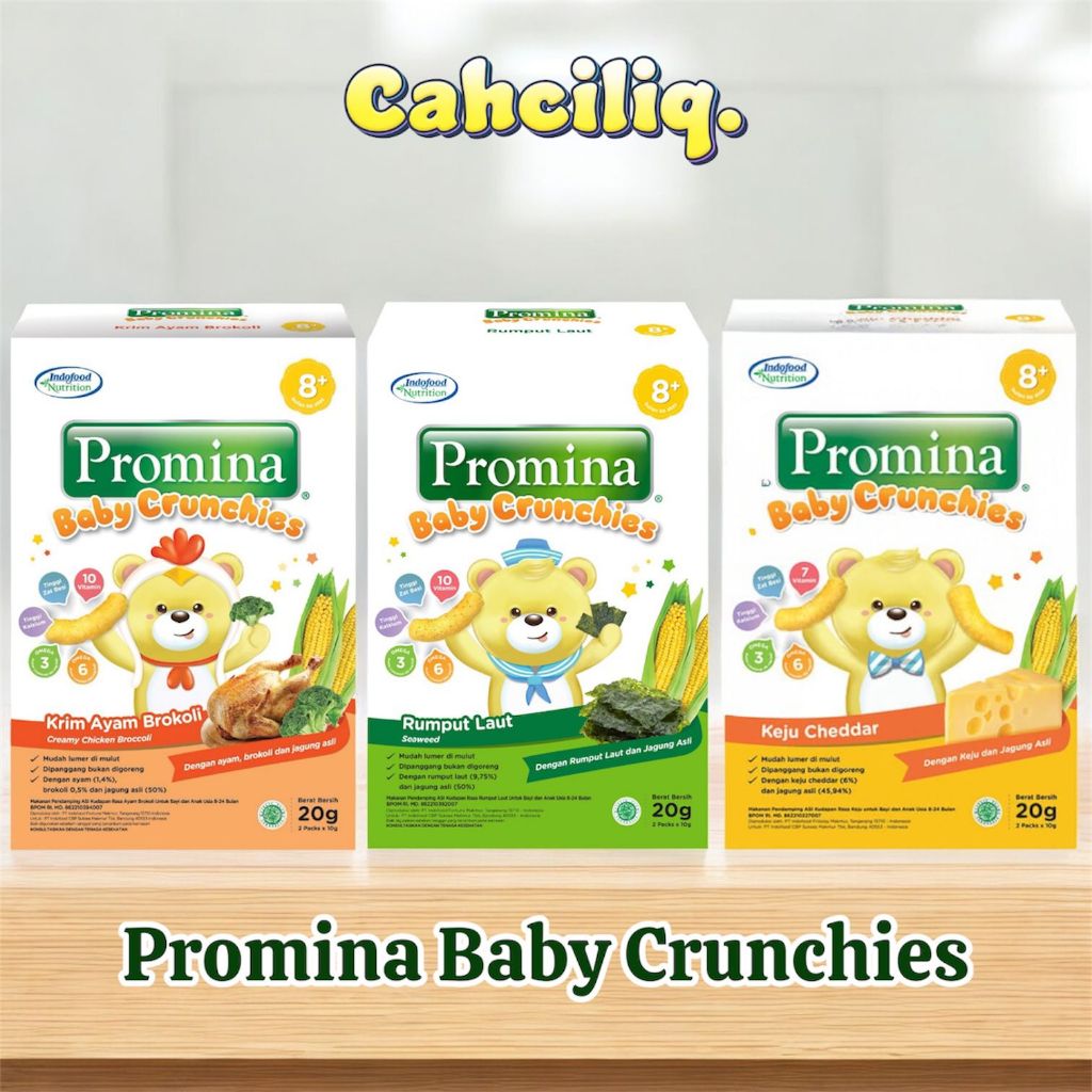 Jual Promina Baby Crunchies All variant Cheese/ Seaweed/ Ayam brokoli ...