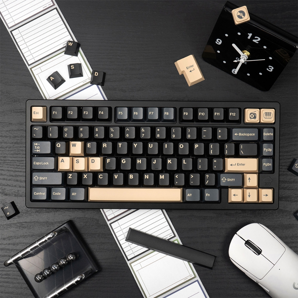 Jual Taptempo APES keycaps 180 Tombol Hitam ABS Double Shot Cherry ...