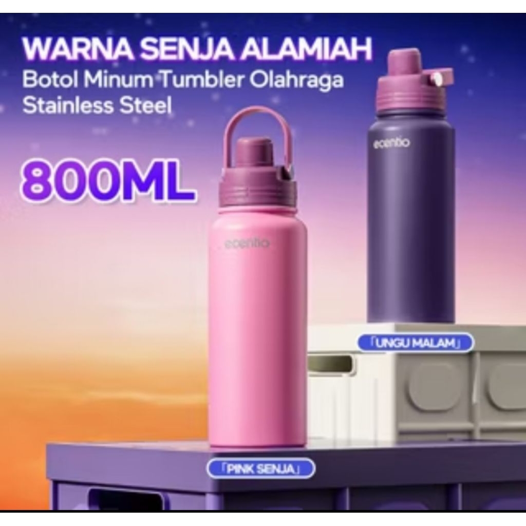 Jual TUMBLER ECENTIO Botol minum Tumbler Termos stainless outdoor ...