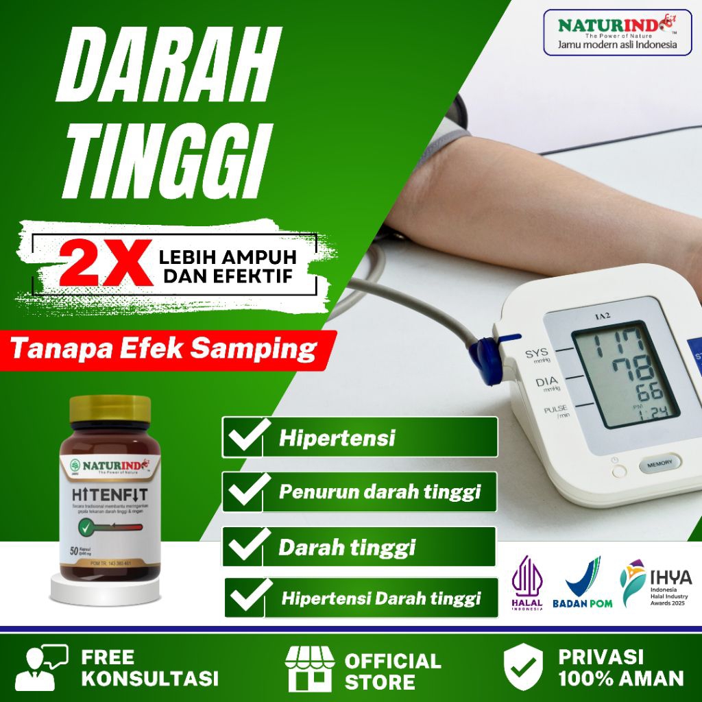 Jual Obat Darah Tinggi Hipertensi Penurun Tekanan Darah Hitenfit ...