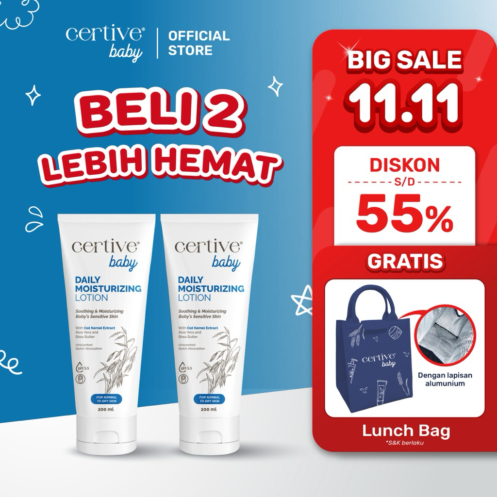 Jual [2X HEMAT] Certive Baby Daily Moisturizing Lotion 200 ml 2 pcs ...