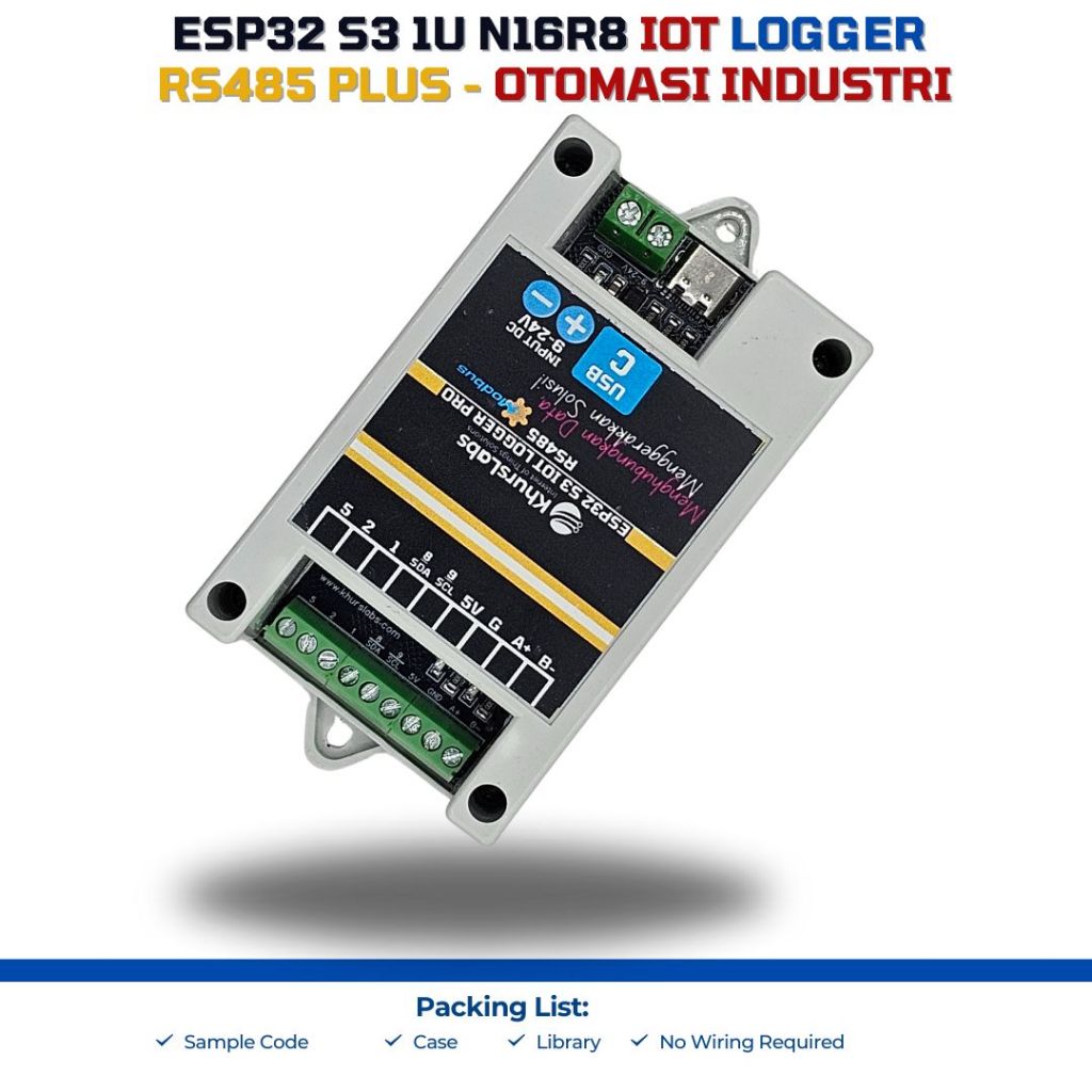 Jual ESP32 S3 IOT LOGGER RTC RS485 Modbus PLUS - Otomasi Industri ...