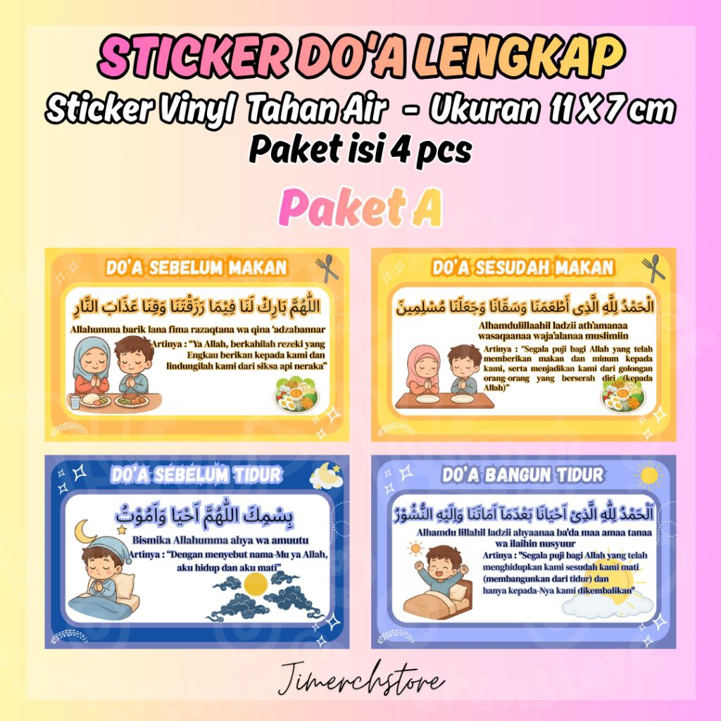 Jual STICKER DOA ANAK SEHARI HARI LENGKAP Stiker Pack set | Shopee ...