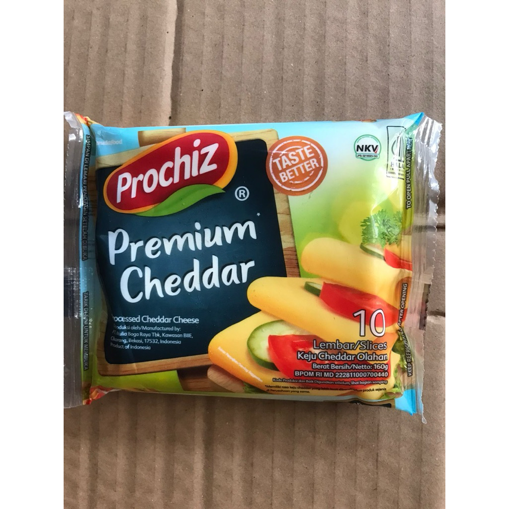 Jual Keju Prochiz Slice 160 gr Premium Cheddar Cheese / Keju Cheddar ...