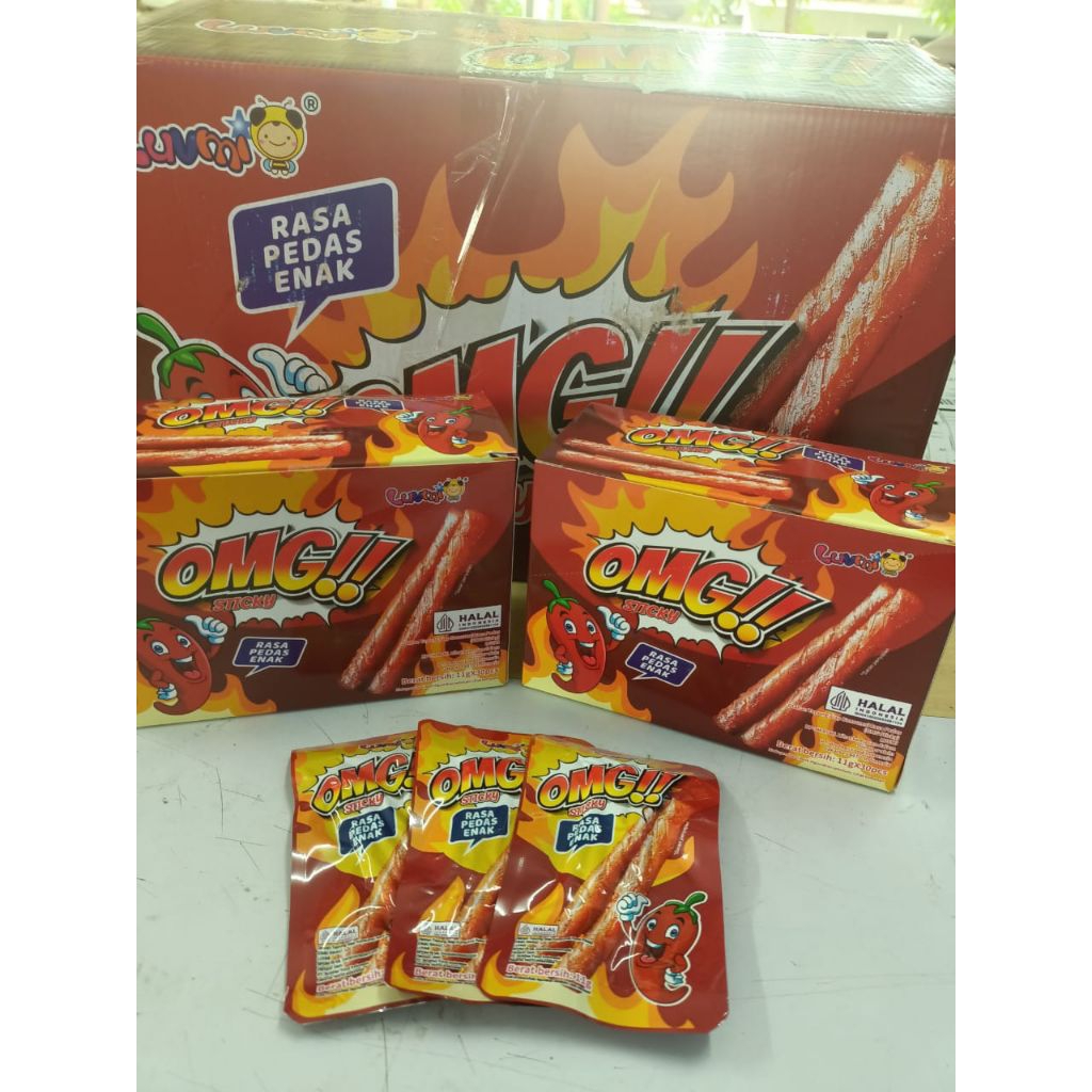 Jual Luvmi OMG !! sticky rasa pedas enak 1 box isi 30 pcs | Shopee ...