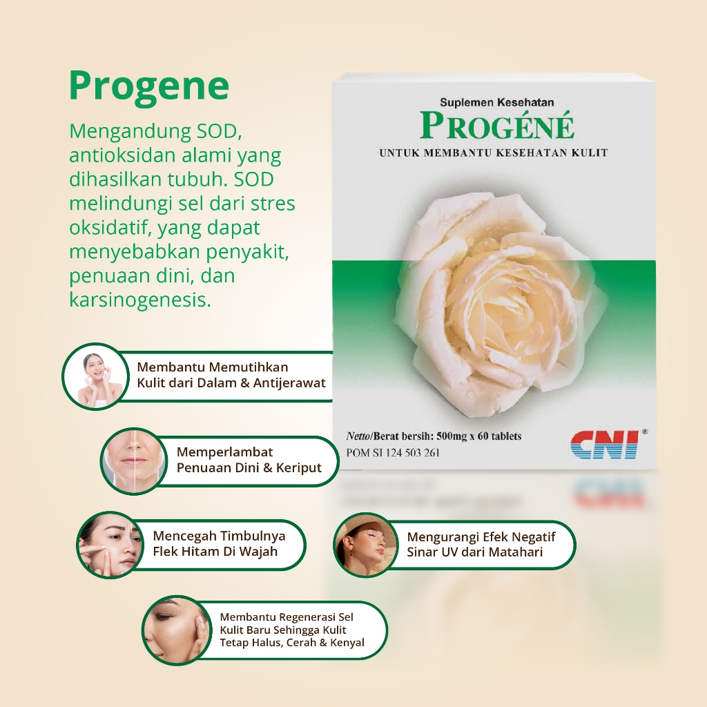 Jual CNI Progene 10 Tablet Suplemen Awet Muda | Shopee Indonesia