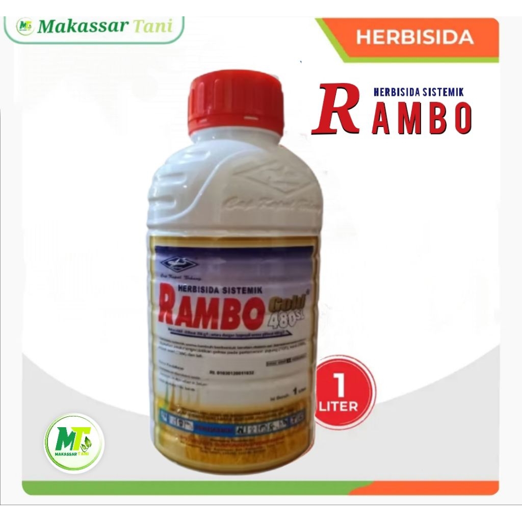 Jual Herbisida Rambo Gold 480 Sl 1 liter Asli kemasan Pabrik | Shopee ...