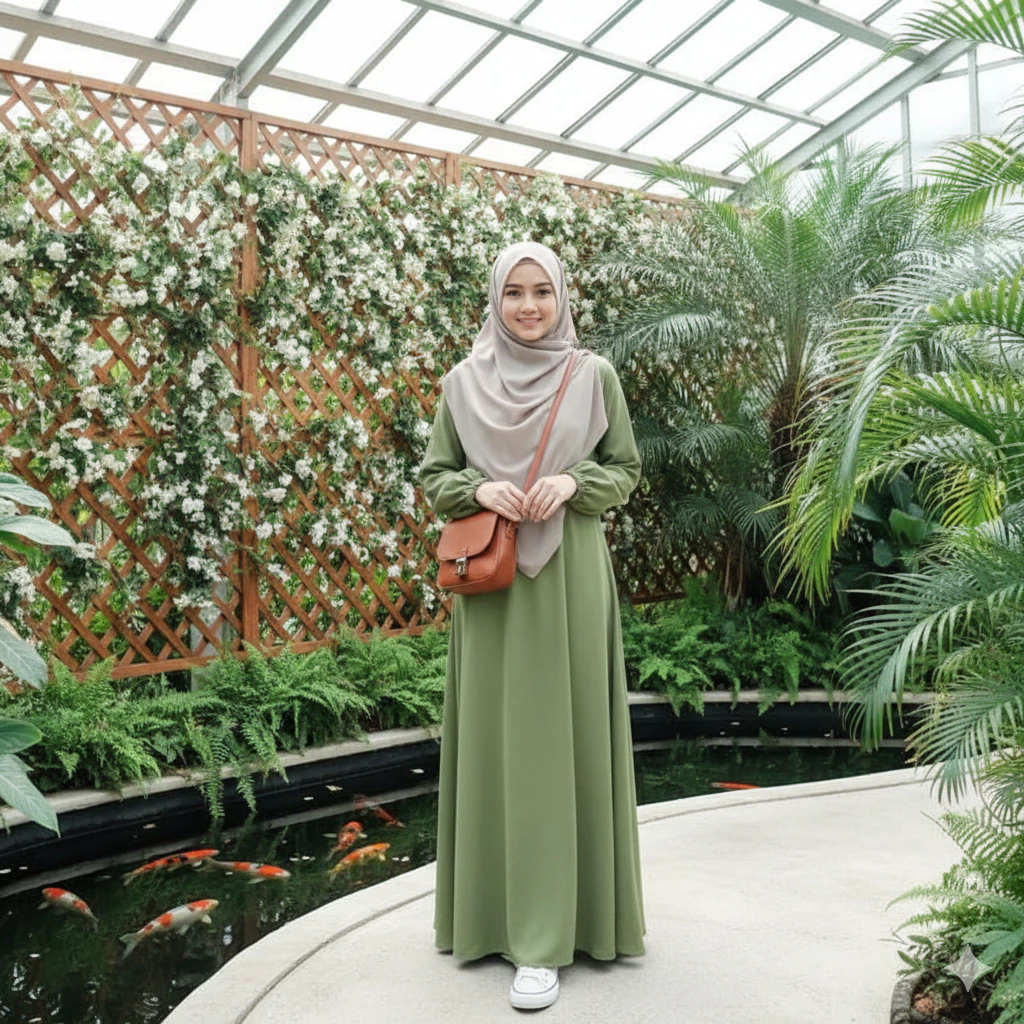Detail Resleting Busui Friendly Gamis Abaya