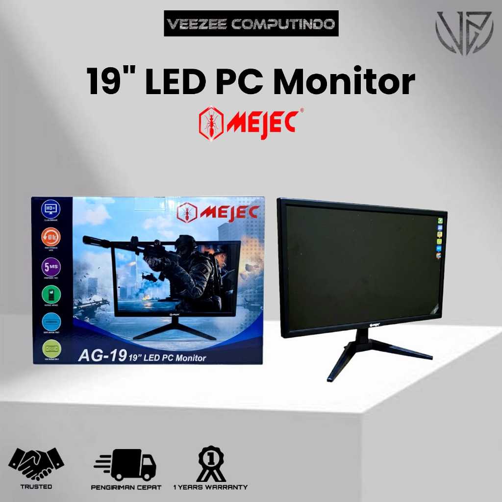 MEJEC AG-19 Monitor LED PC 19 Inch VGA HDMI New