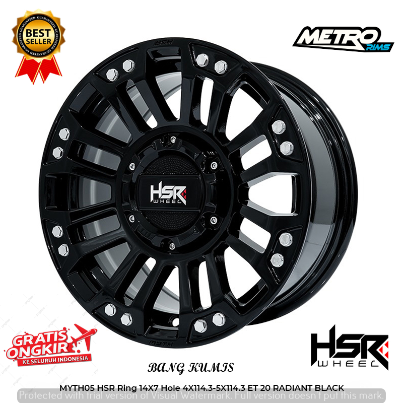 Jual VELG RACING HSR MYTH05 RING 14 UNTUK MOBIL AVANZA XENIA L300 GRAND ...