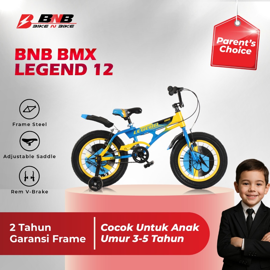 Jual BikeNBike - Sepeda Anak Cowo Usia 3 - 9 Tahun BMX LEGEND Ukuran 12 ...